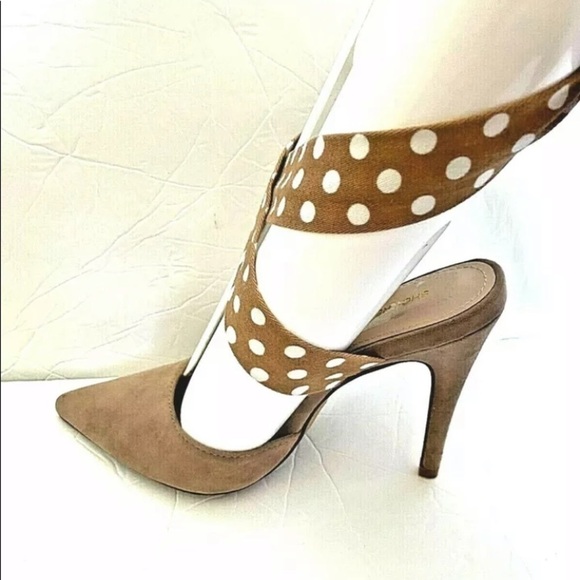 Shoe Republic LA Sz 6 Stiletto 4" Brown Wrap Tie - Picture 4 of 6